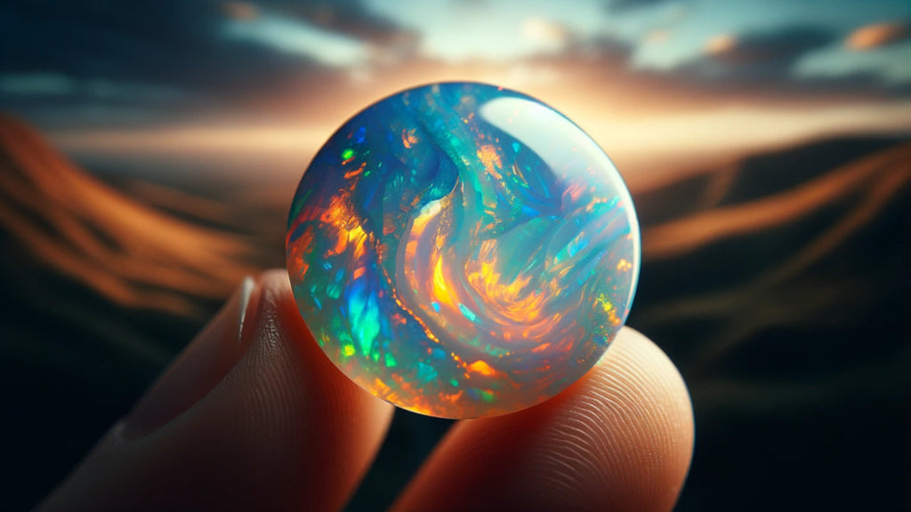 A mesmerizing opal gemstone